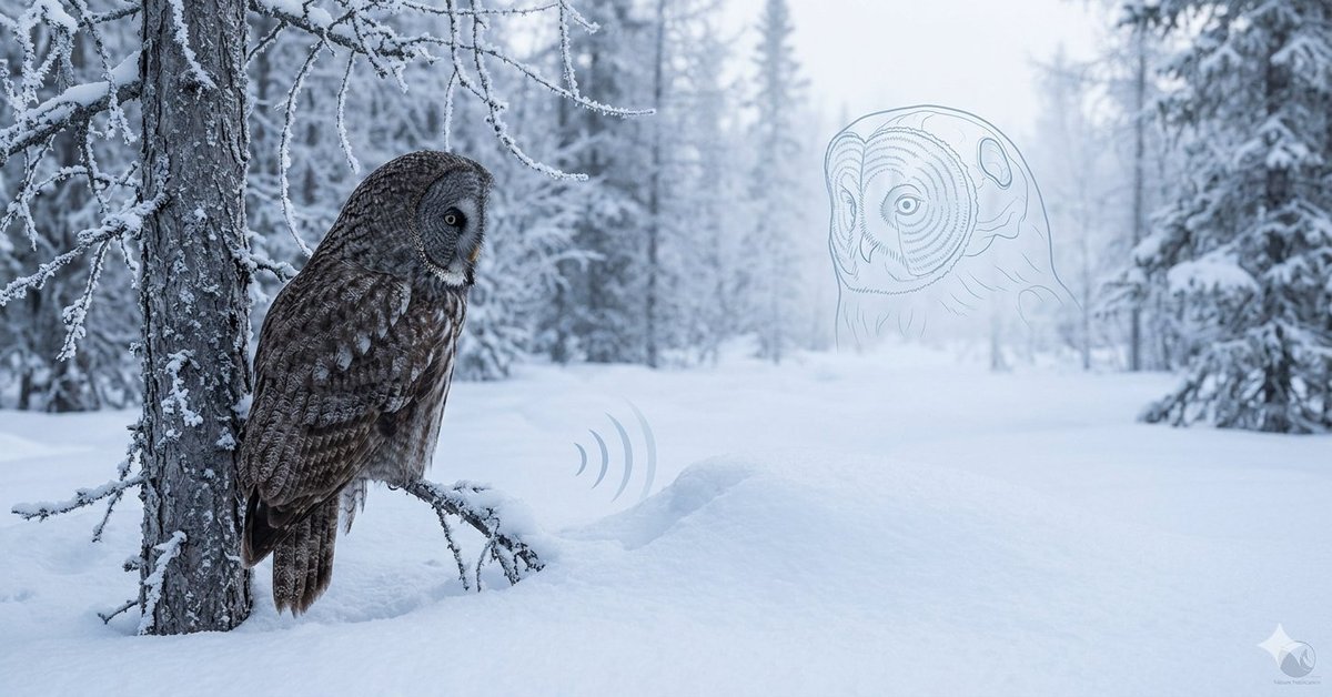 The Sight of a Ghost: Why the Great Gray Owl Can Hear Through Two Feet of Snow
