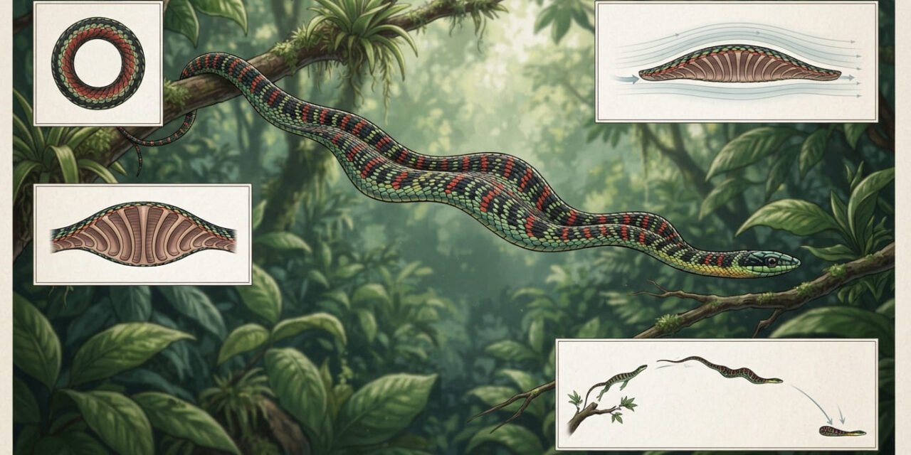 The Aerial Serpent: How the Paradise Tree Snake Defies Gravity Without Wings