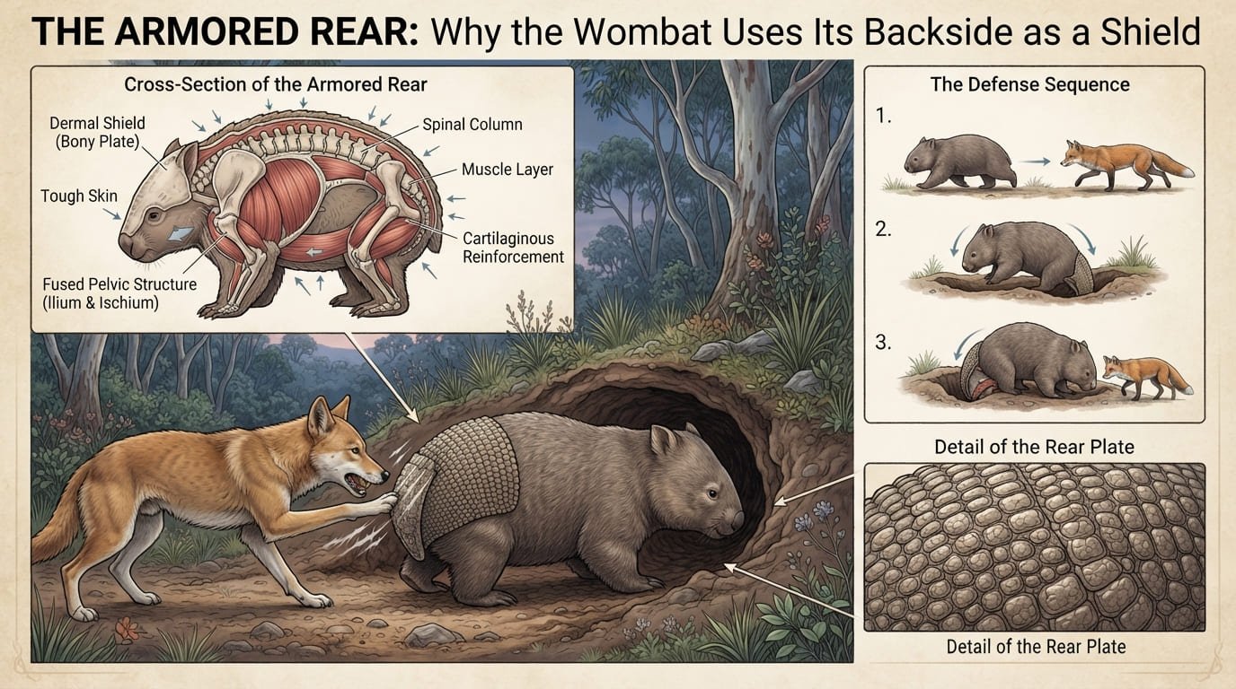 The Armored Rear: Why the Wombat Uses Its Backside as a Shield