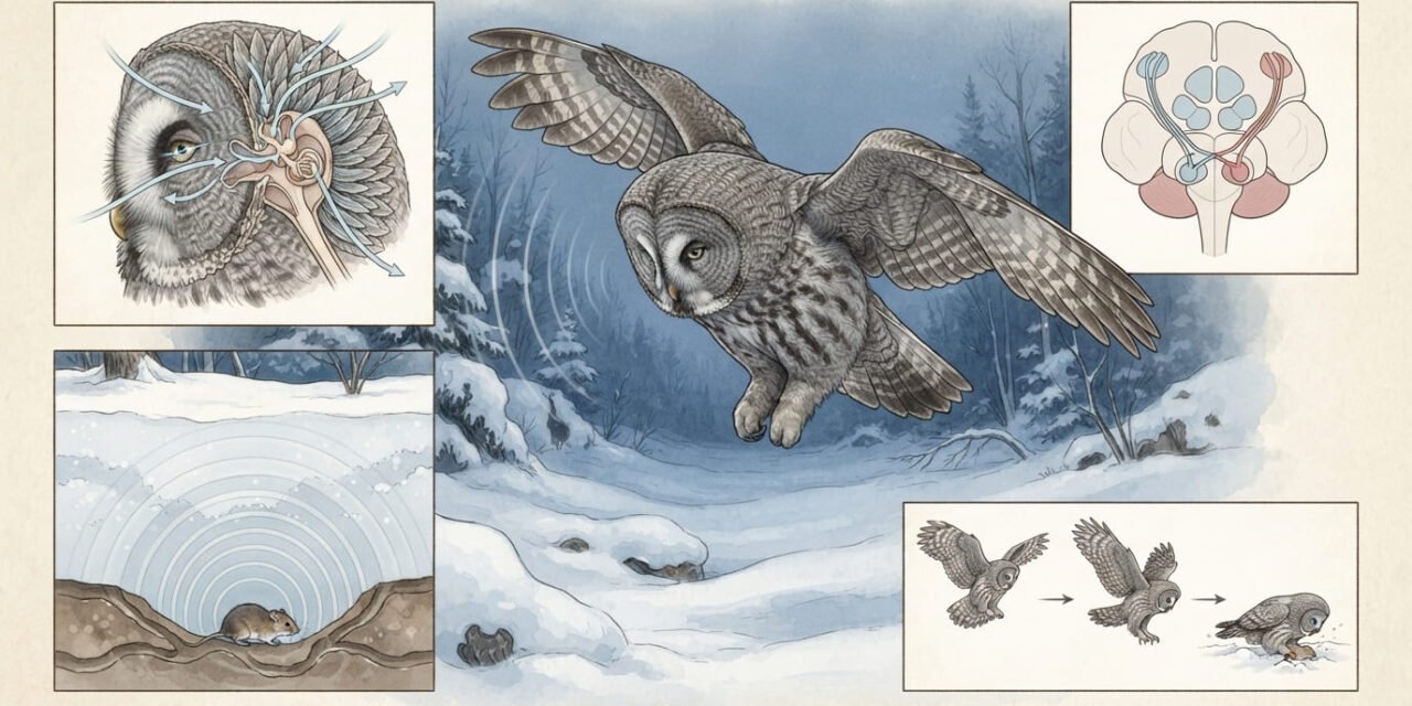The Sight of a Ghost: Why the Great Gray Owl Can Hear Through Two Feet of Snow