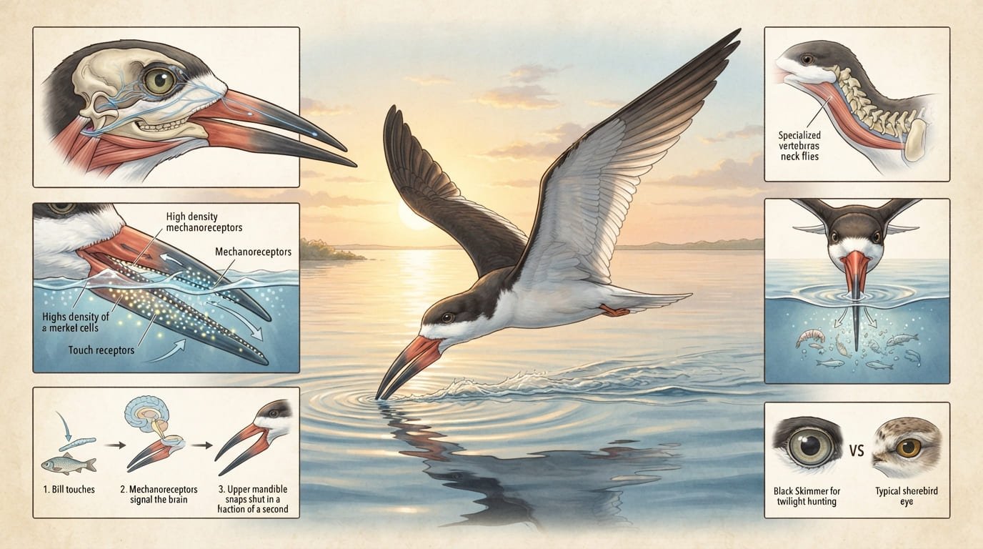 The Water Skimmer: How the Black Skimmer Hunts Blindly at Full Speed
