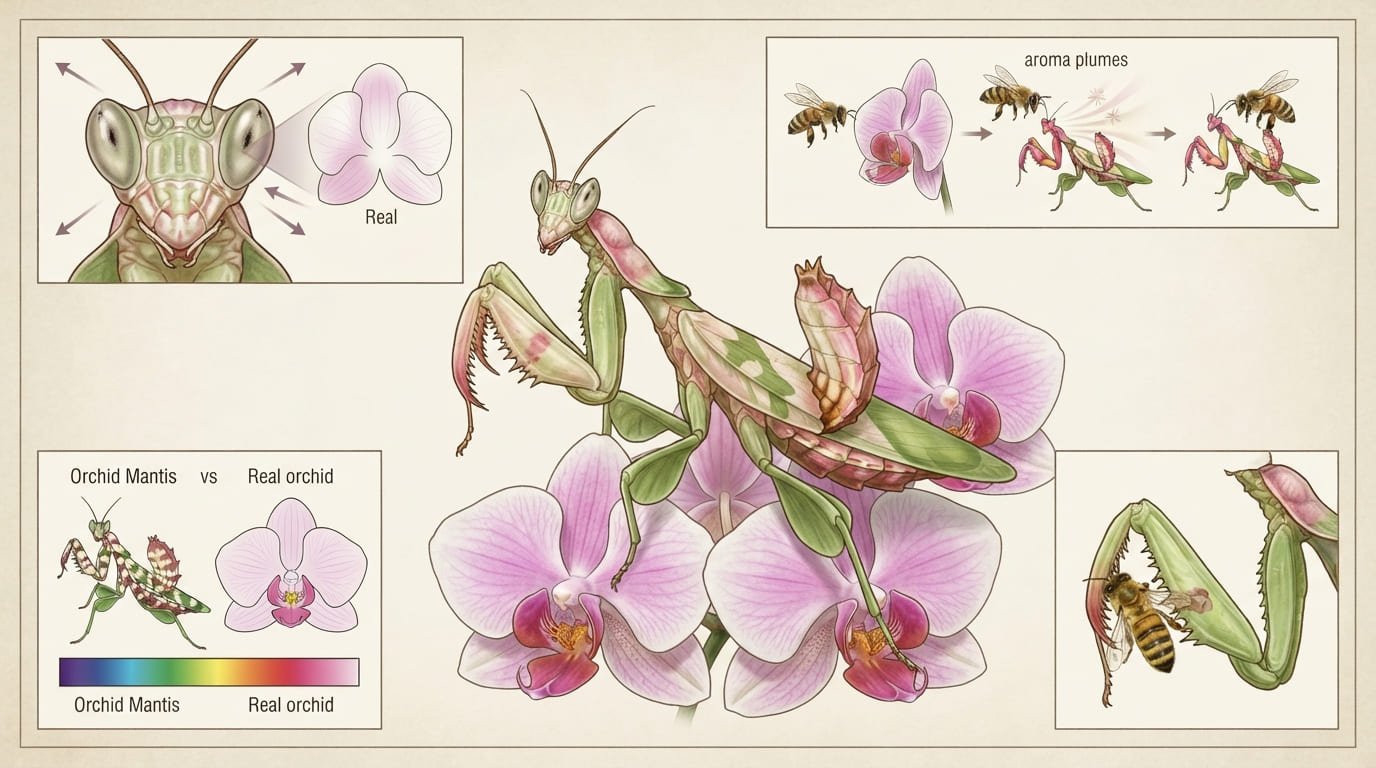 The Floral Assassin: How the Orchid Mantis Out-Attracts Real Flowers