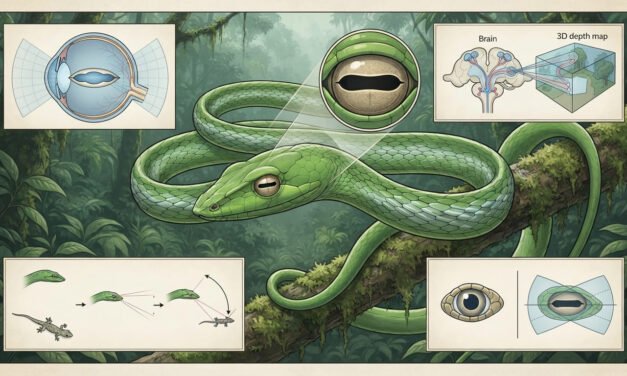 The Keyhole Hunter: How the Asian Vine Snake Uses Horizontal Pupils to See in 3D