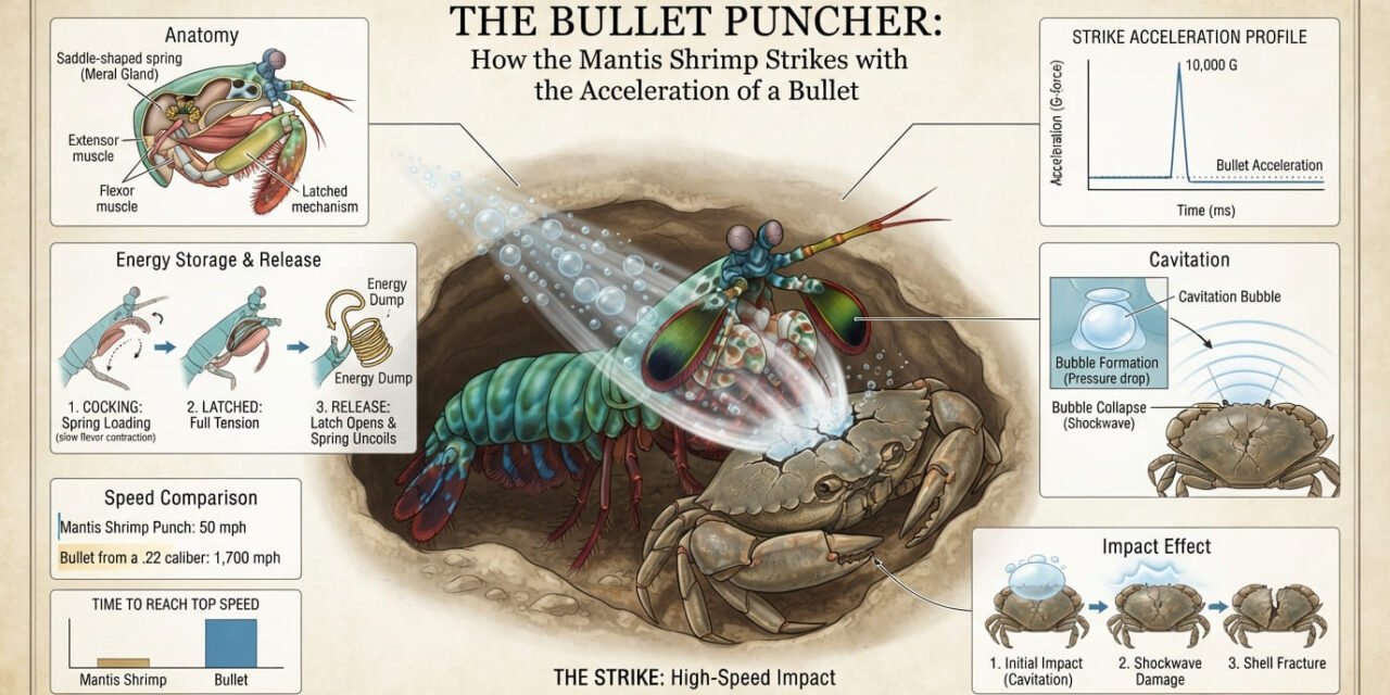 The Bullet Puncher: How the Mantis Shrimp Strikes with the Acceleration of a Bullet
