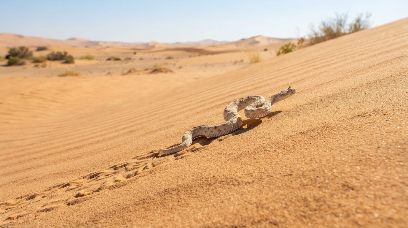 The Sand Glider: How Peringuey's Adder Walks Sideways Across Burning Desert Dunes