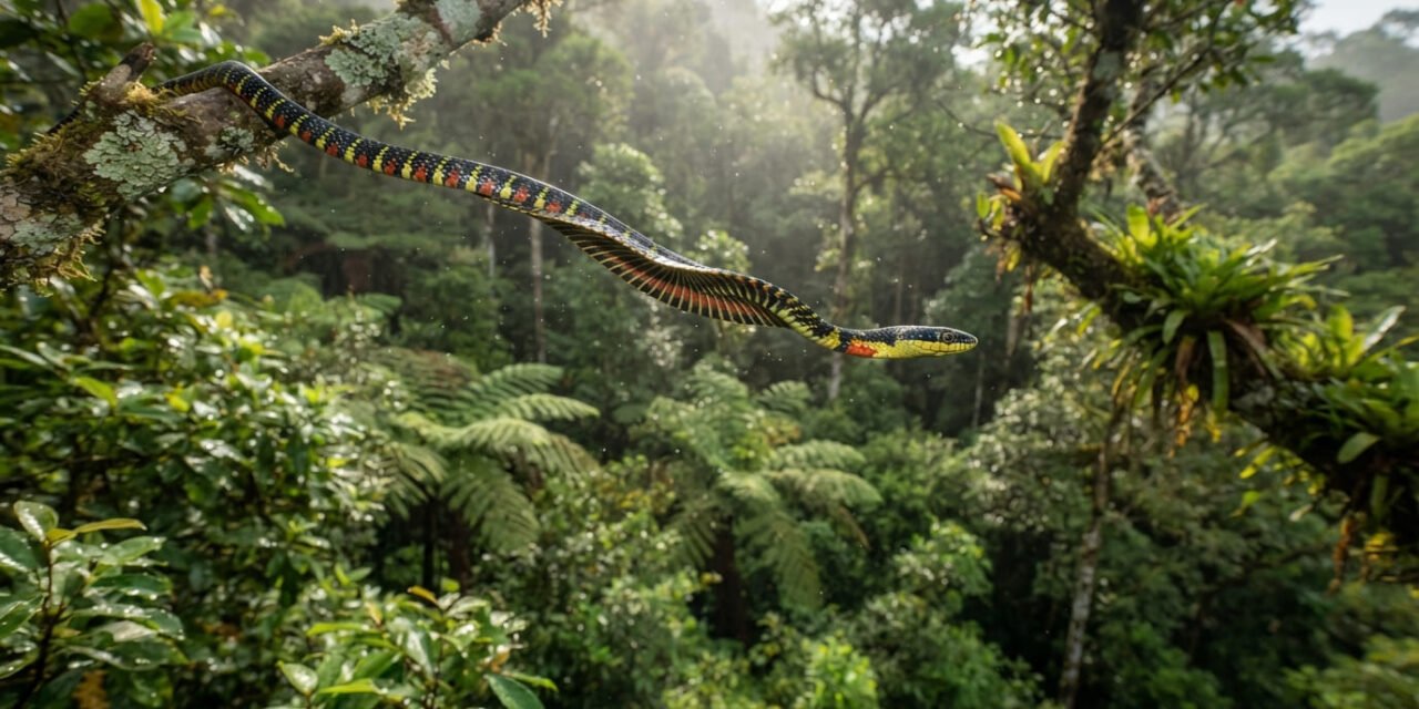 The Aerial Serpent: How the Paradise Tree Snake Defies Gravity Without Wings