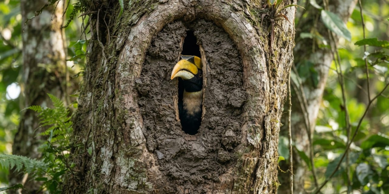 The Sealed Fortress: How the Hornbill Seals Herself Inside a Tree for Months