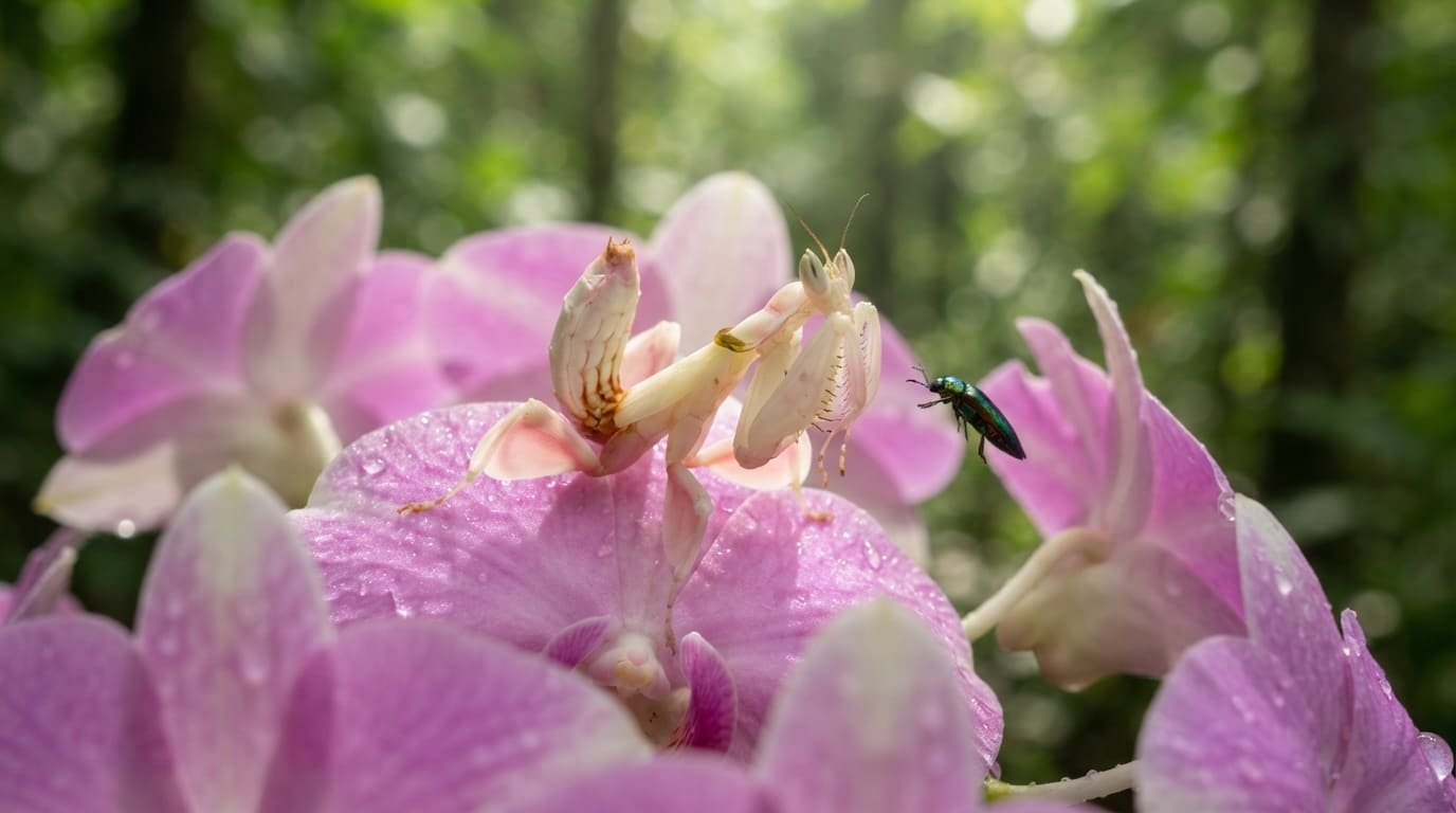 The Floral Assassin: How the Orchid Mantis Out-Attracts Real Flowers