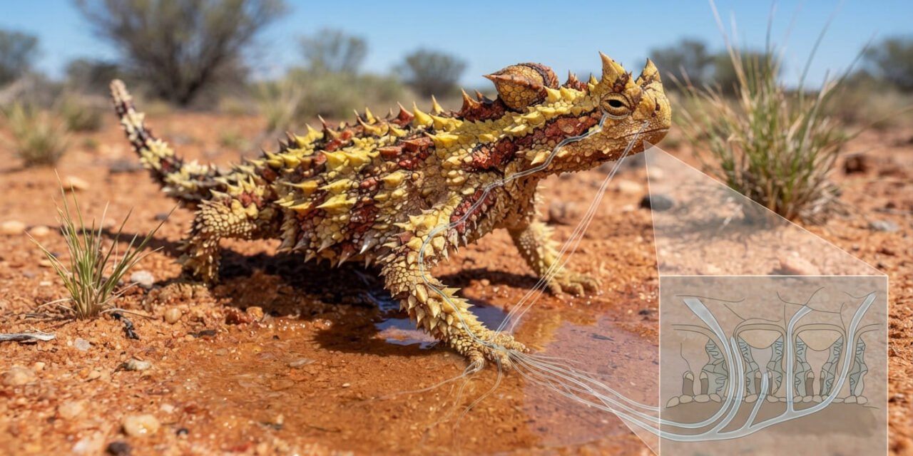 Moloch horridus: How the Thorny Devil Drinks Water Through Its Feet