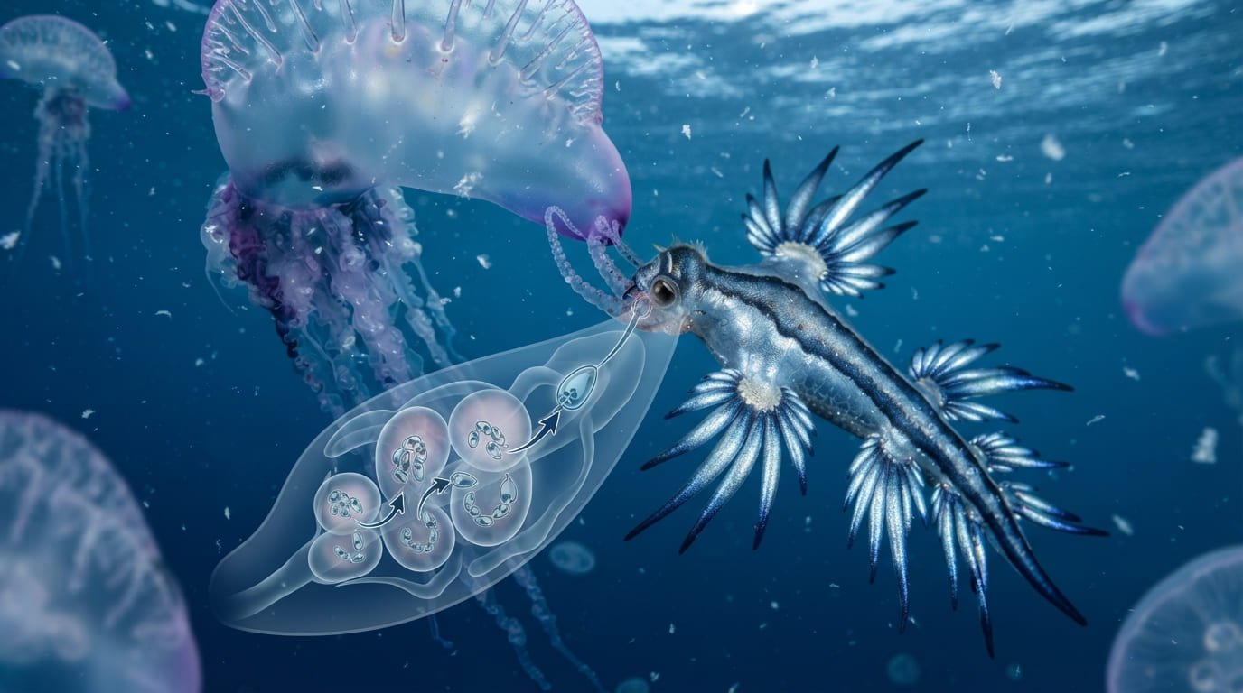 The Blue Dragon: How the Sea Slug Steals Jellyfish Weapons