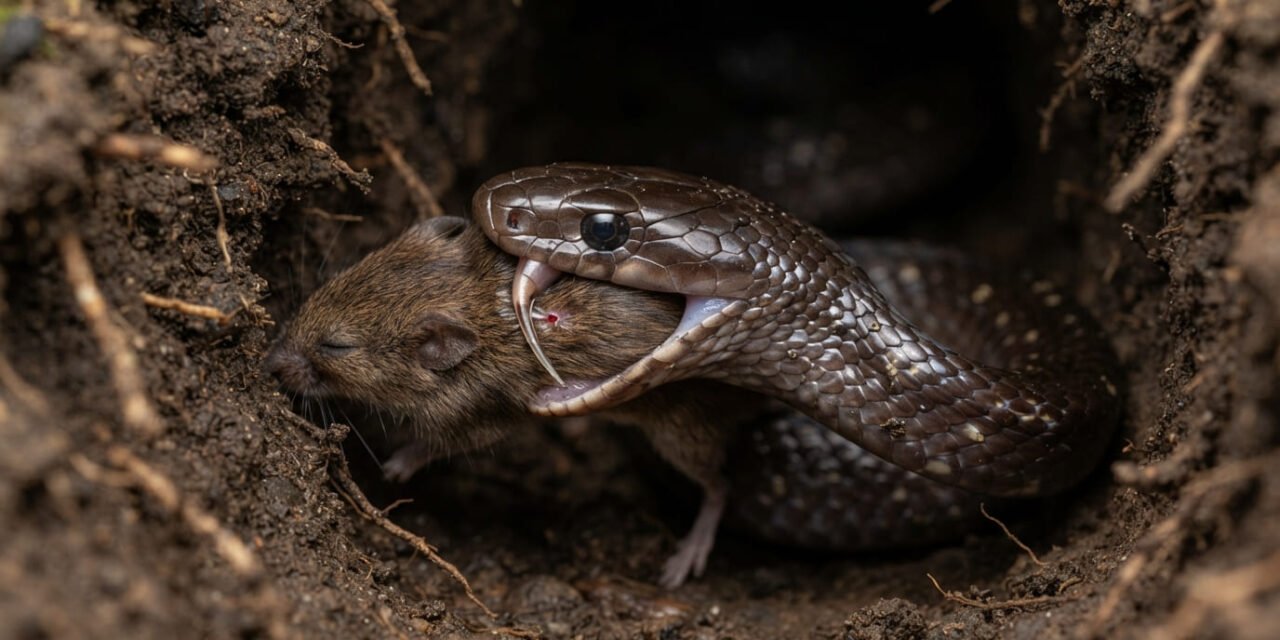 The Side-Stabbing Burrower: How the Stiletto Snake Strikes with Its Mouth Closed
