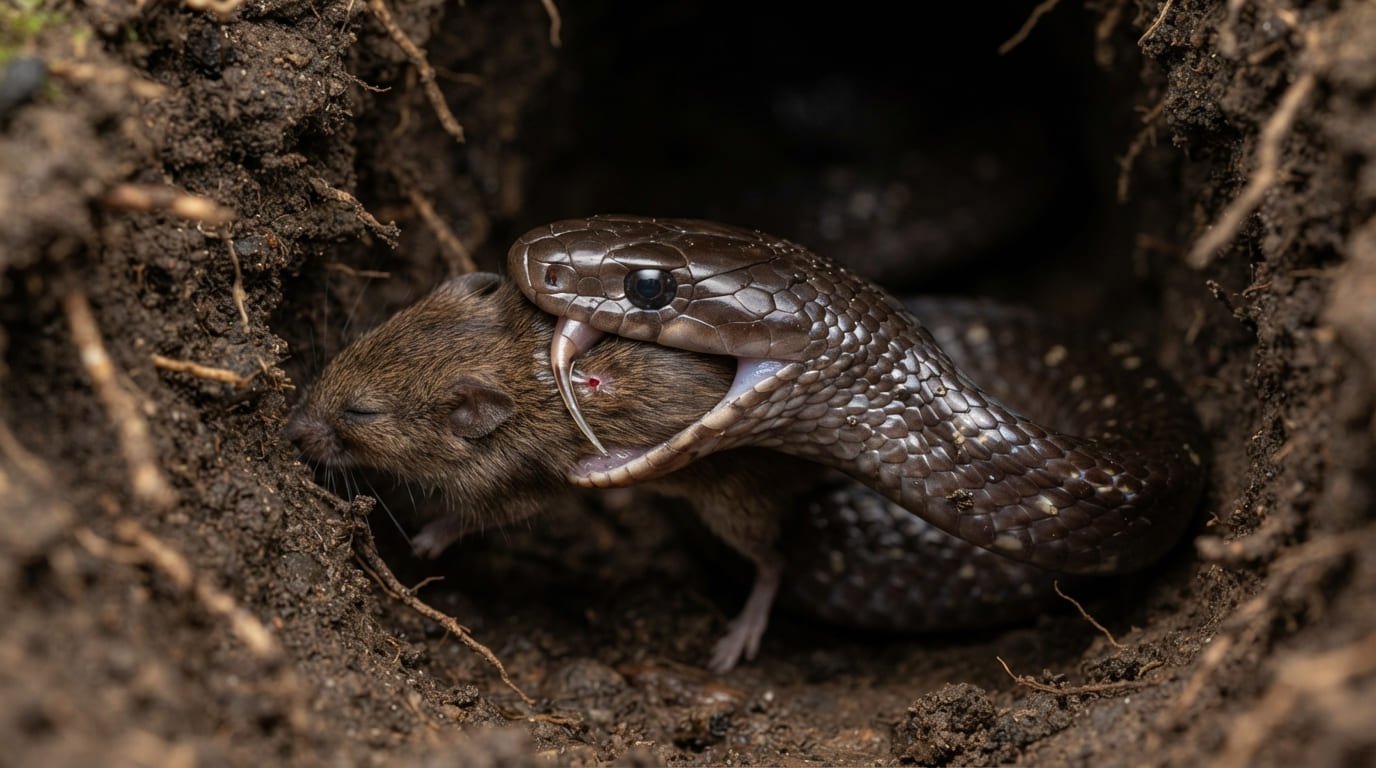 The Side-Stabbing Burrower: How the Stiletto Snake Strikes with Its Mouth Closed
