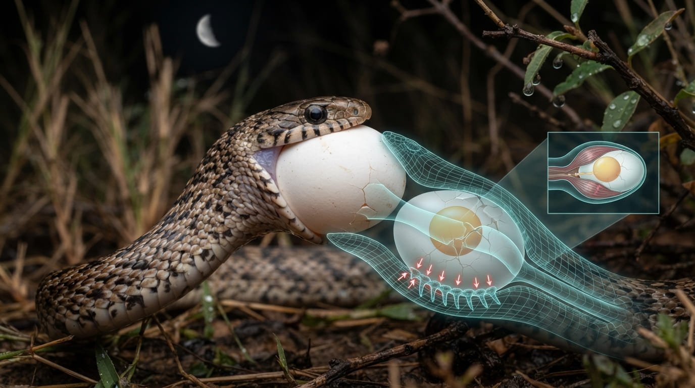 The Egg Swallower: How the African Egg-Eating Snake Cracks Dinner from the Inside Out
