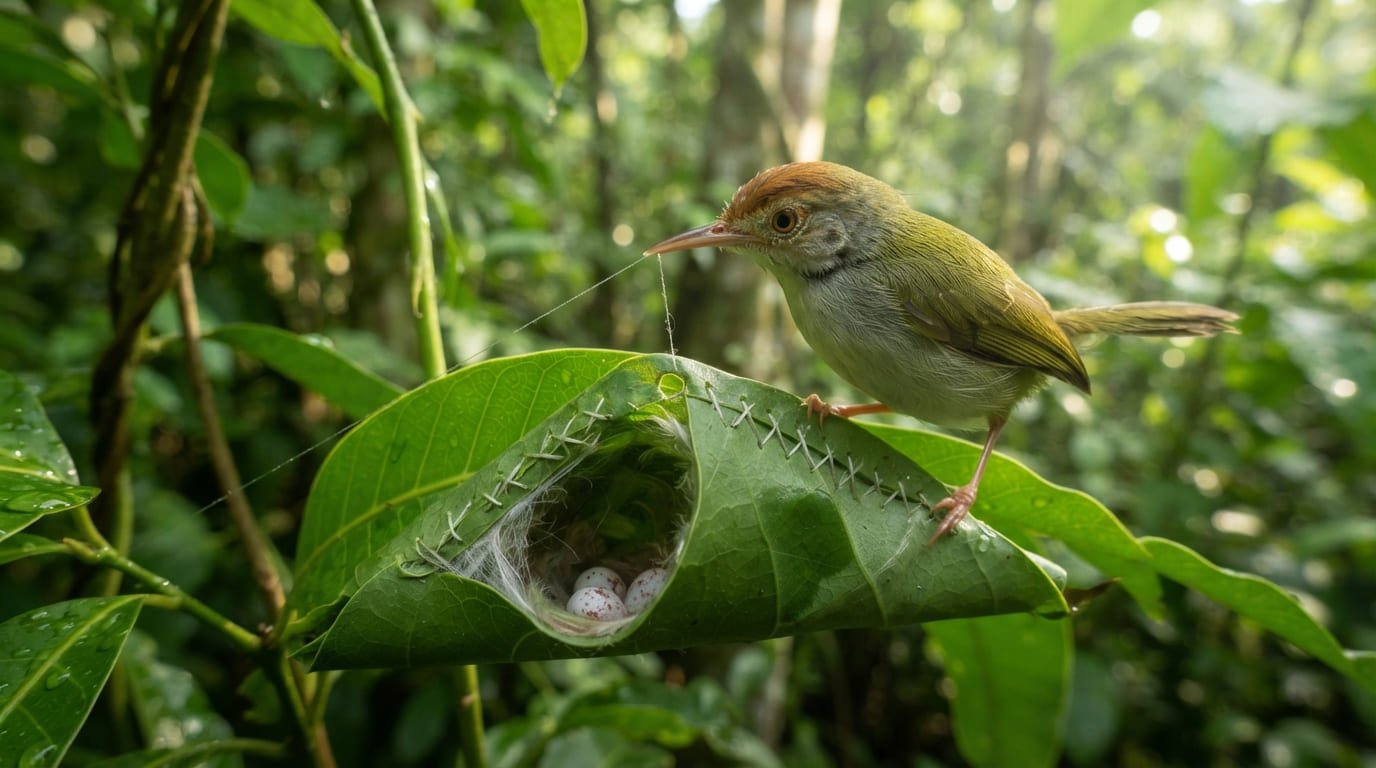 The Tiny Tailor: How the Tailorbird Sews Its Own Leaf Cradle