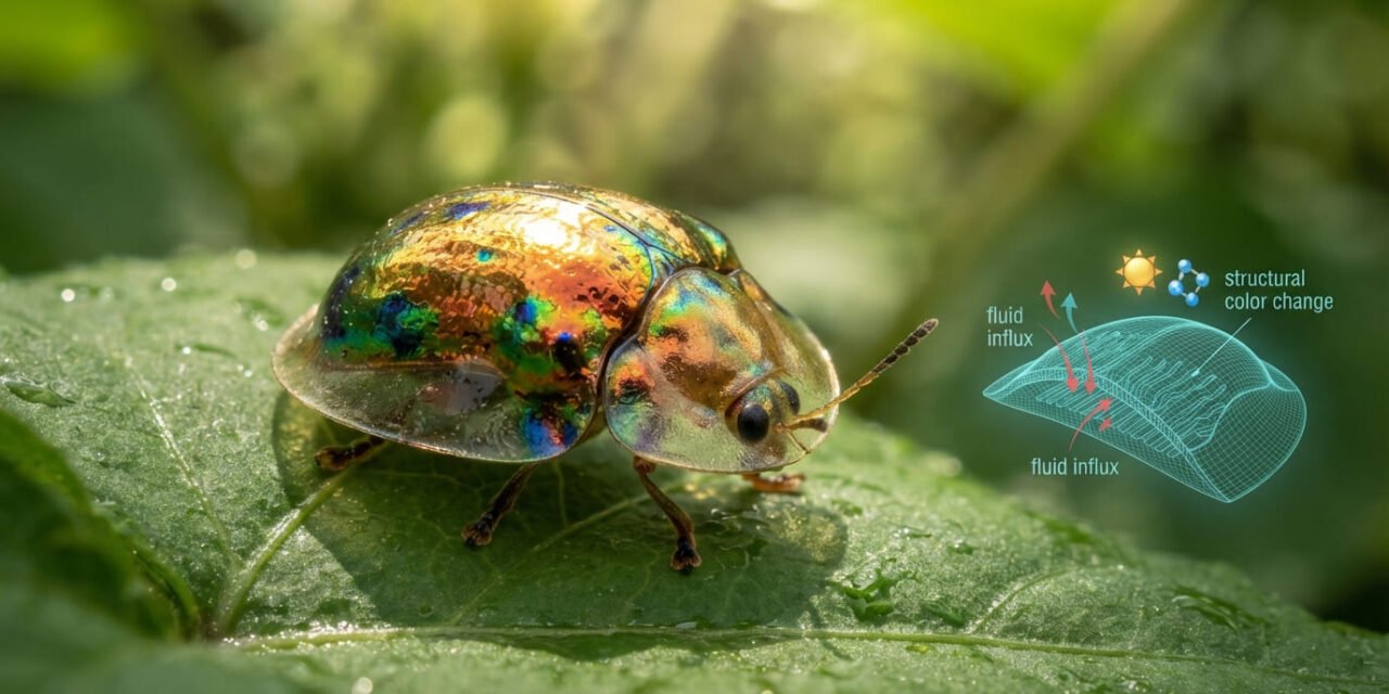 The Color-Shifting Shield: How the Golden Tortoise Beetle Changes Its Mood Ring Shell