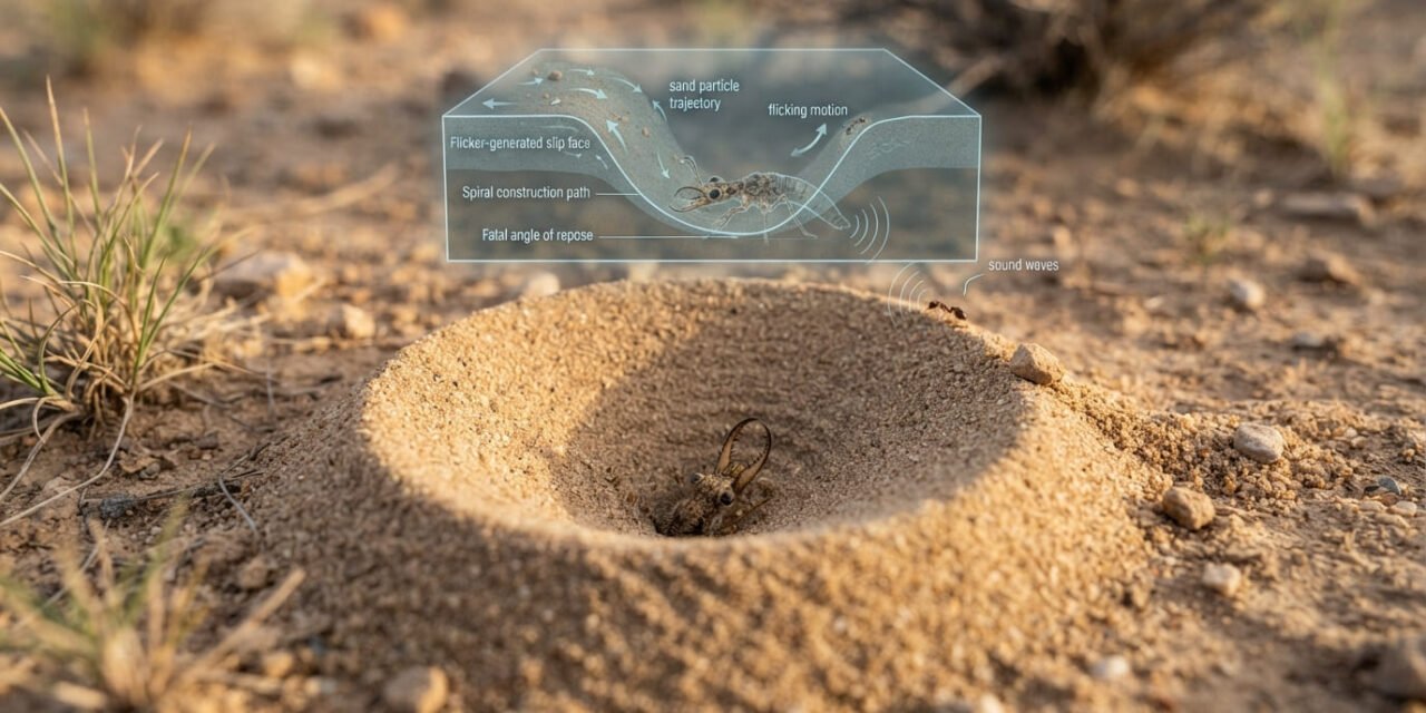The Sand-Trap Architect: How the Antlion Larva Builds a Fatal Trap in the Dirt