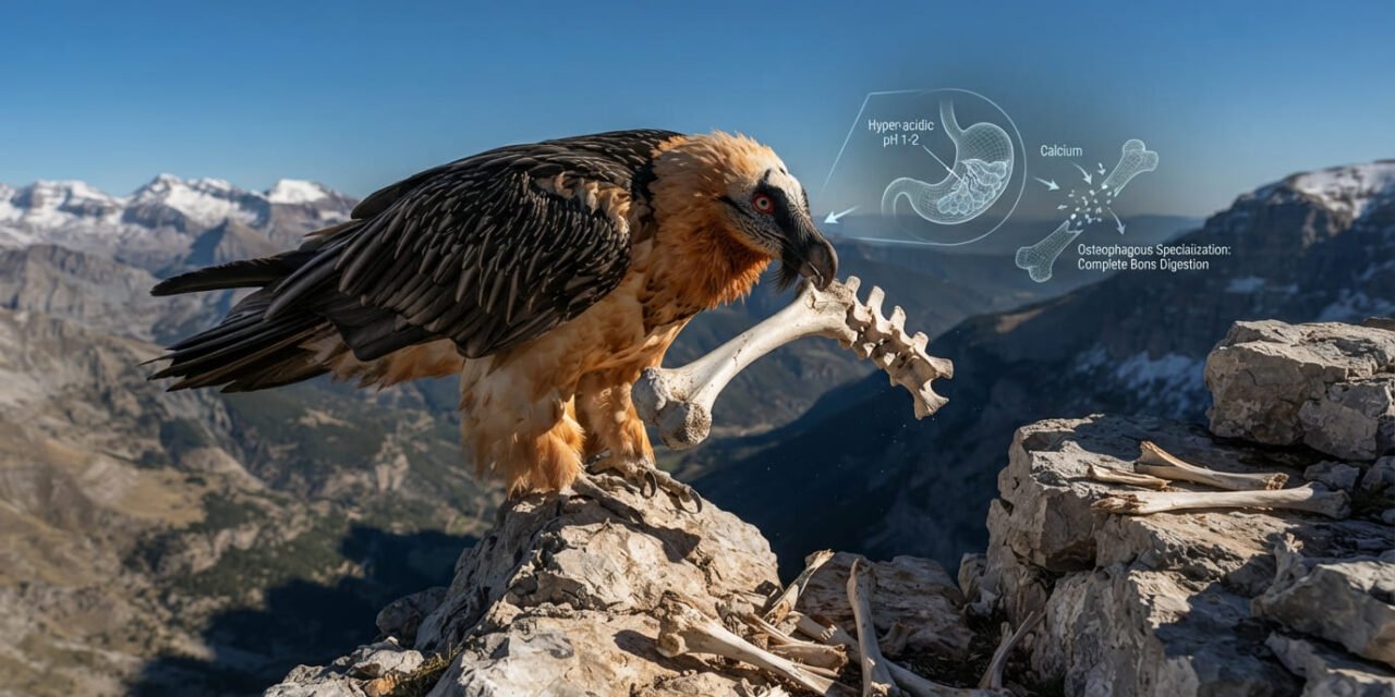 The Bone Breaker: Why the Bearded Vulture Thrives on a Diet of Pure Skeleton