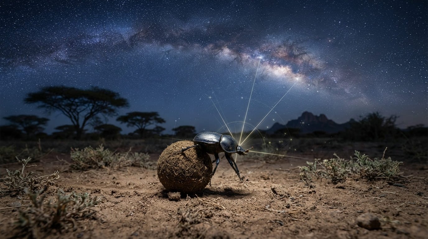 The Celestial Roller: How the Dung Beetle Steers by the Milky Way