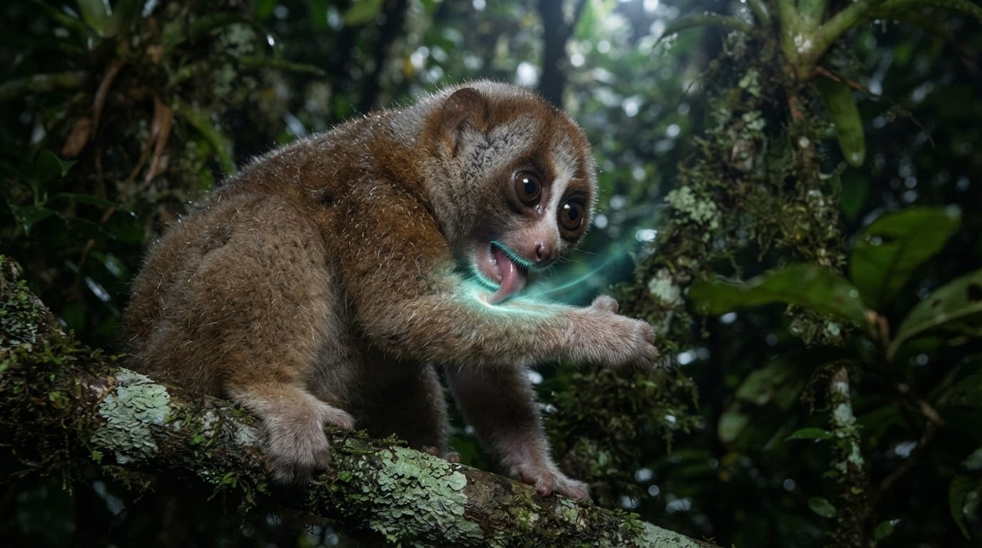 The Venomous Cute: Why the Slow Loris Licks Its Own Elbows to Create a Poisonous Bite