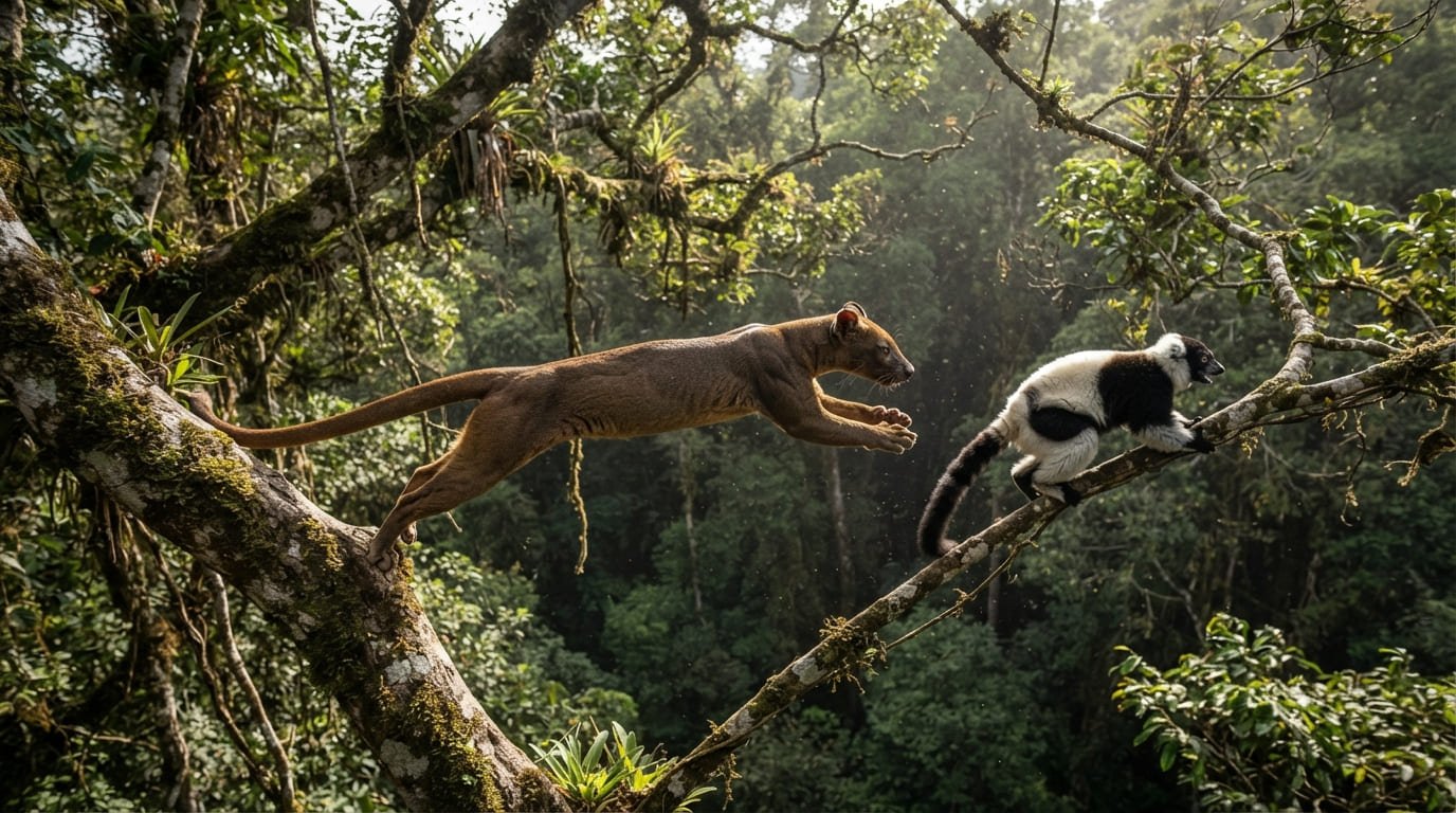 The Master Climber: How Madagascar’s Fossa Hunts Lemurs in the High Canopy