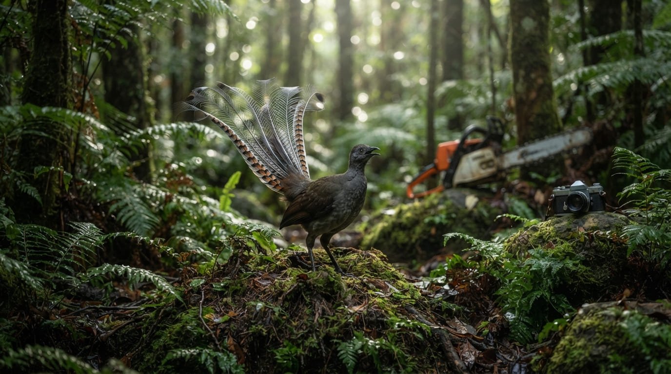 The Mimic of the Lyre: Why the Superb Lyrebird Can Imitate Chainsaws and Camera Shutters