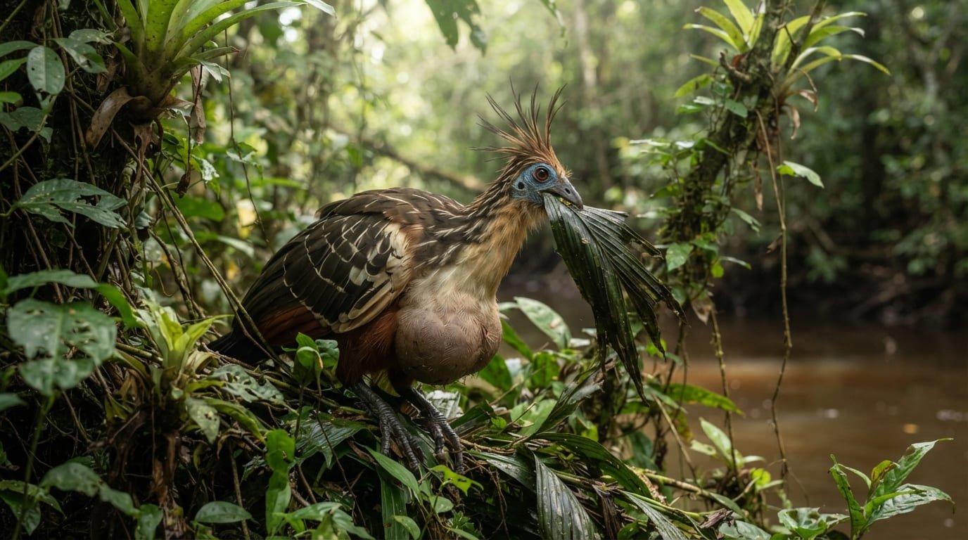 The Flying Cow: How the Hoatzin Bird Digests Leaves Using Fermentation