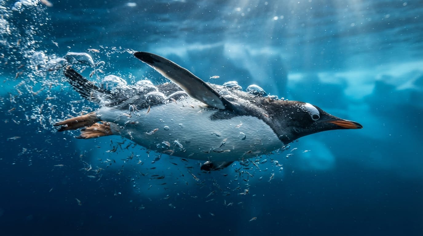 The Underwater Flyer: How the Gentoo Penguin Swims at 22 MPH