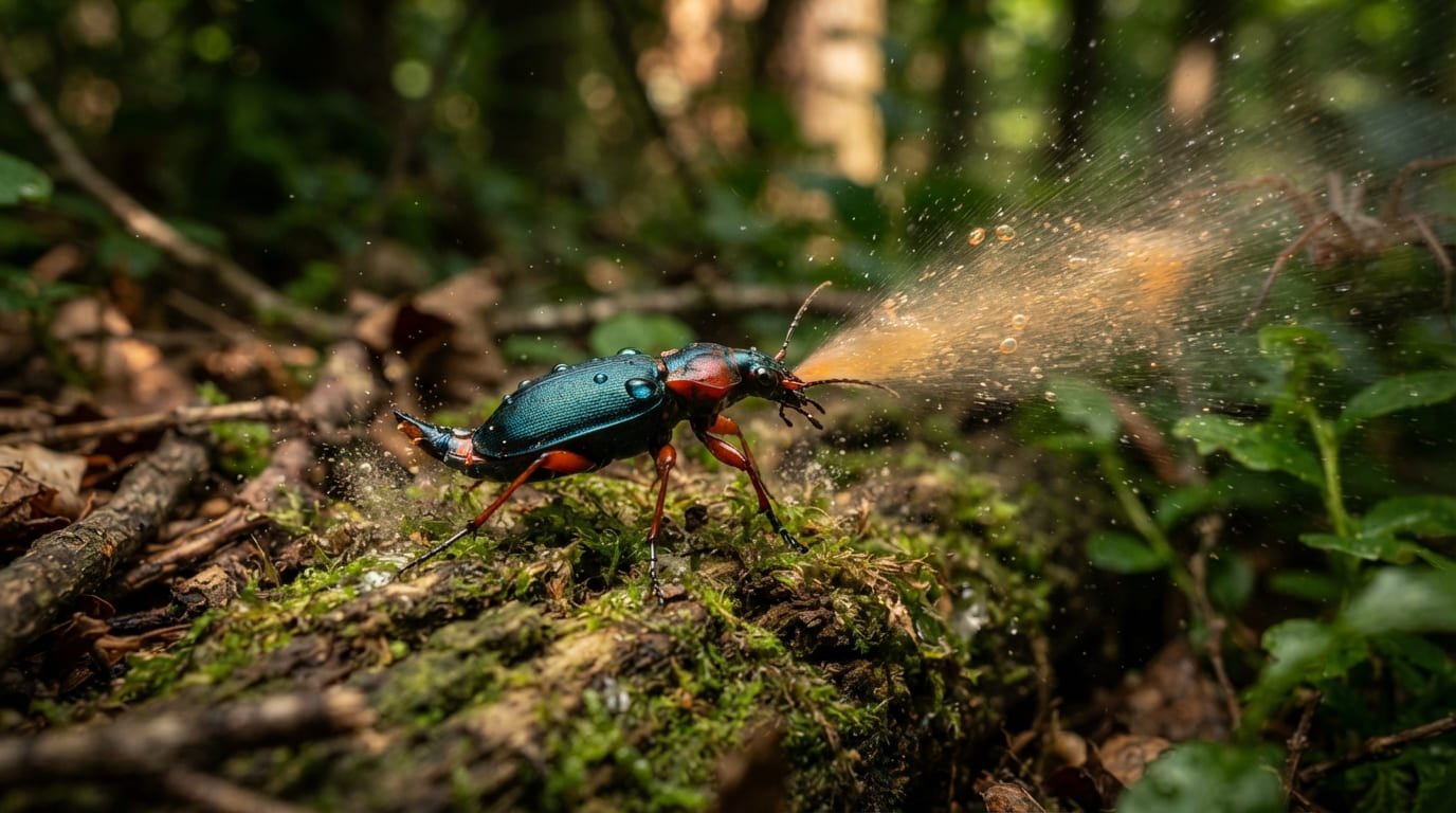 The Chemical Warrior: How the Bombardier Beetle Fires Boiling Acid