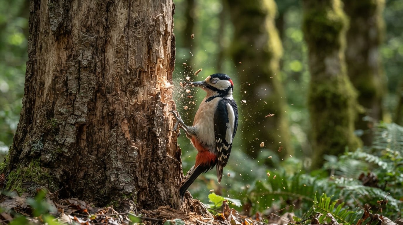 The Carpenter of the Woods: Why the Woodpecker Doesn't Get Concussions