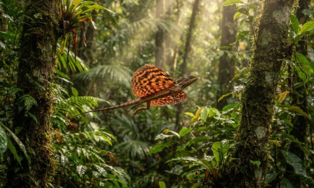 Draco volans: How the Common Flying Dragon Glides Through the Canopy