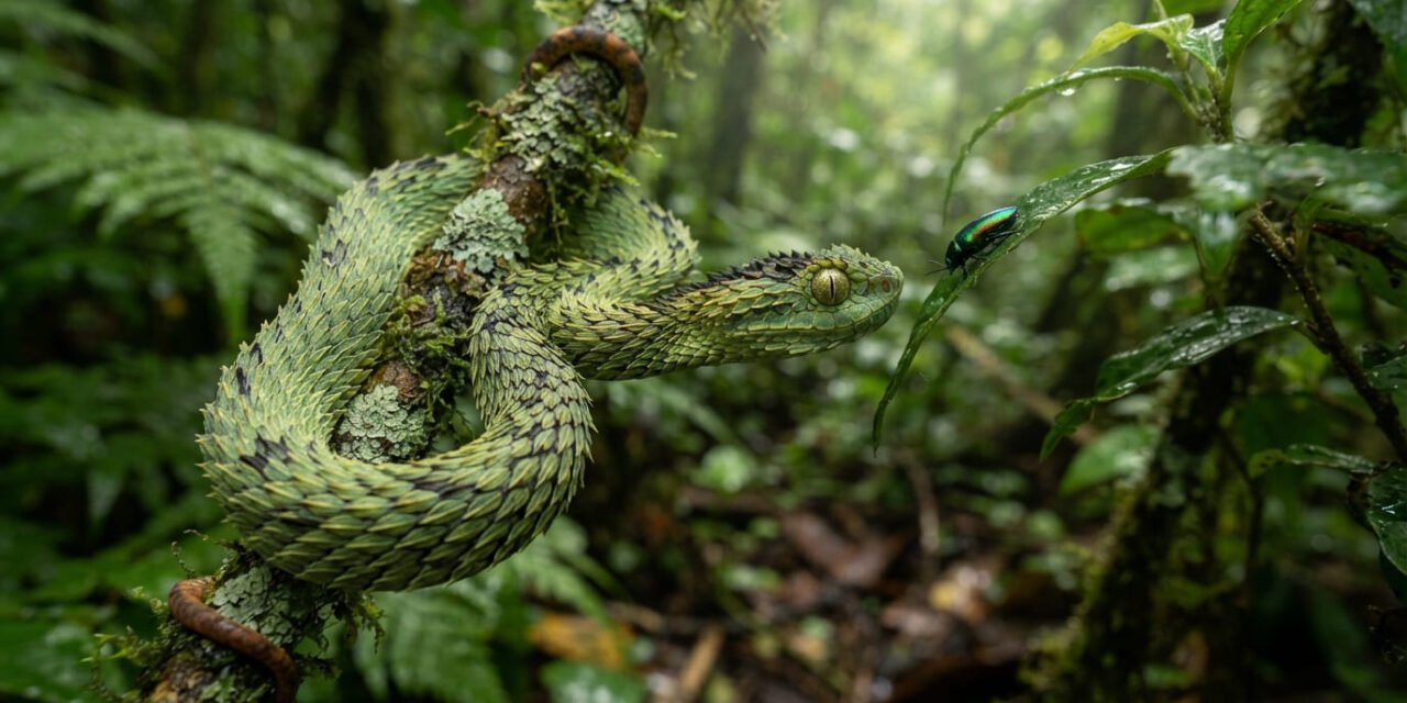 Atheris hispida: The Ambush Tactics of the Spiny Bush Viper