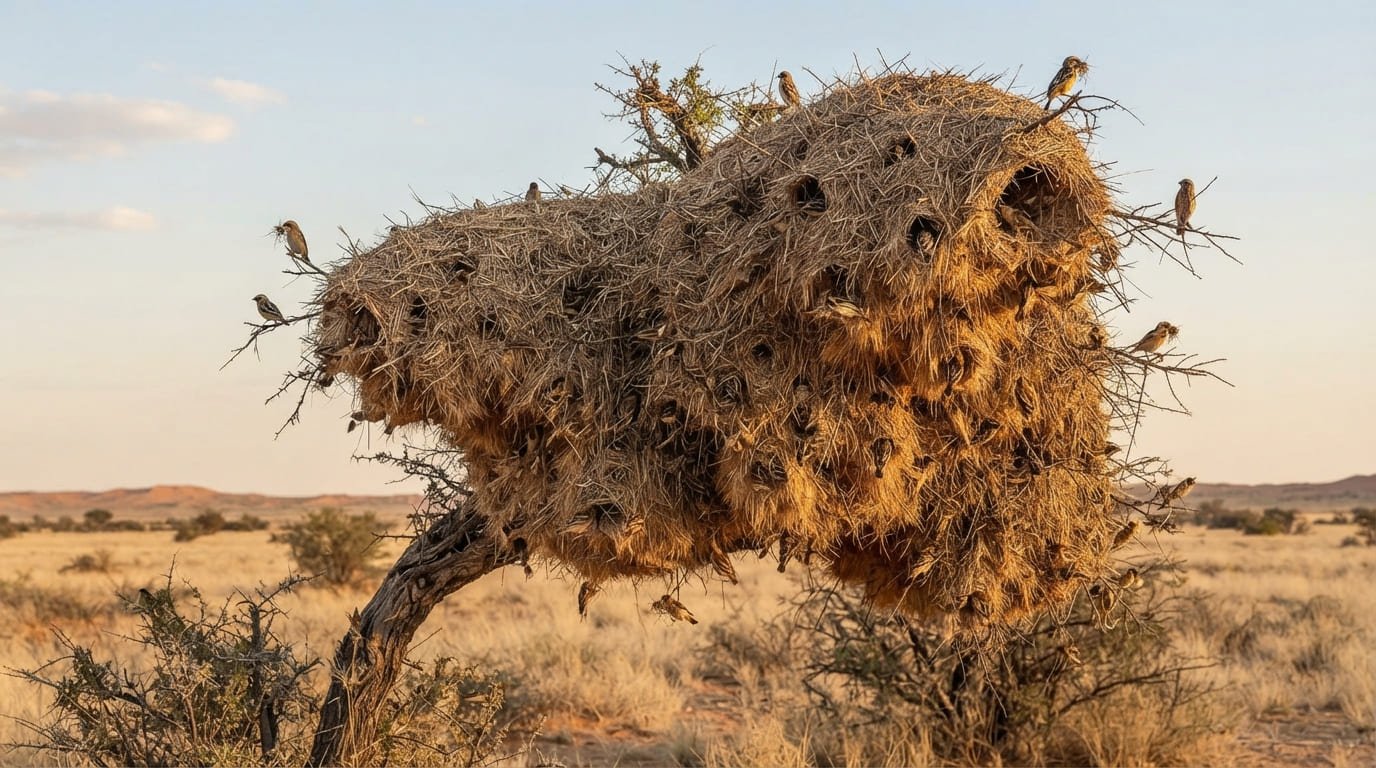 The Fortress Builder: Why the Sociable Weaver Builds the World’s Heaviest Nest