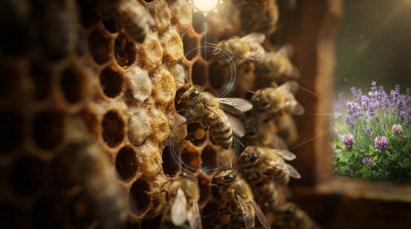 The Waggle Dance: How Bees Map the World with a Move