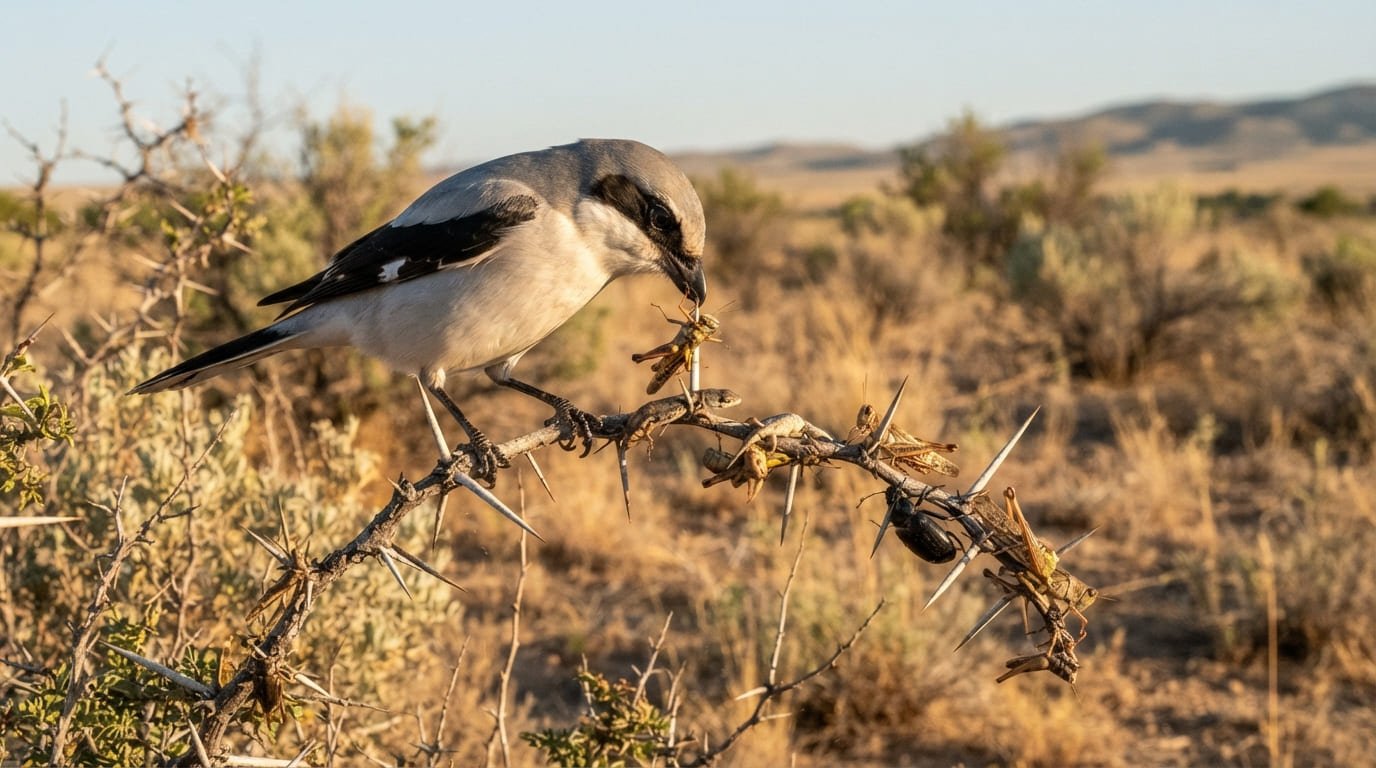 Lanius ludovicianus: The Gruesome Impaling Tactics of the Loggerhead Shrike
