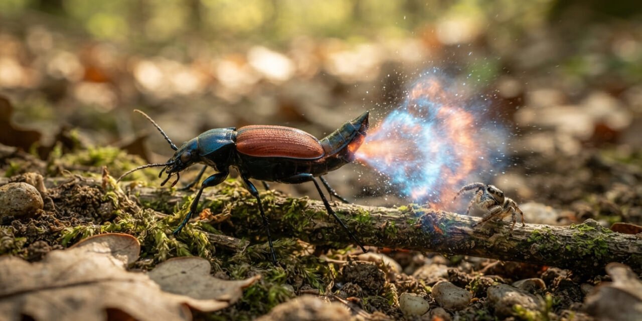 Brachinus crepitans: The Boiling Chemical Spray of the Bombardier Beetle